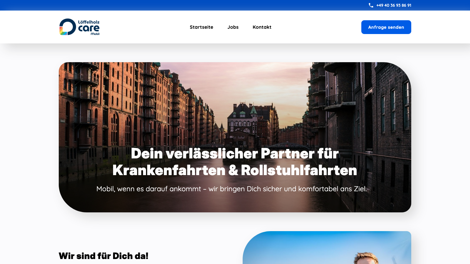 Löffelholz Care Mobil live website screenshot