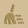 Cleankey broom app icon on a warm beige background